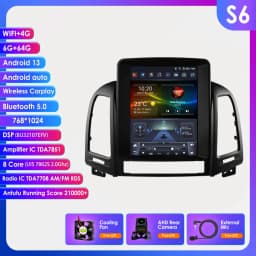 Hizpo 8Core 9.7 Inch Car Electronic Devices For Hyundai Santa Fe 2 2006 - 2012 2din Head Unit Carplay Radio Multimedia GPS WIFI