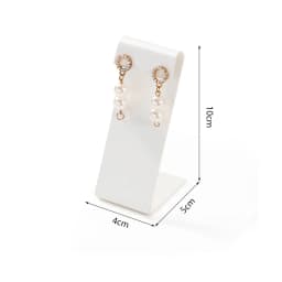 Earring Holder Ear Studs Jewelry Display Stand Rack Elegant White Leather Dangle Clip Hoops Earrings Jewellery Retail Organizer