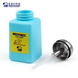 MECHANIC TZ01 Liquid Alcohol Bottle Press Pumping ESD Fluid Dispenser Metal Cap Plastic Container for PCB Motherboard Clean Tool