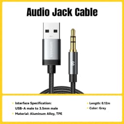 Essager Type C/USB-A/Lightning To 3.5mm Jack AUX Cable Audio Adapter for Phone Headphones Car HIFI Stereo Sound Audio Connector