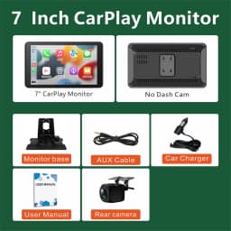 Carplay Screen for Car, 10" Portable Wireless Carplay&Android Auto, ar Stereo Audio Receivers for Car GPS Navigation Mirror Link