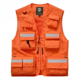 Safety Vest Man Working Clothes Multi Pocket Photography Hiking Fishing Breathable Mesh Hi Vis Work Vest