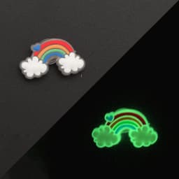 1PCS Luminous Shoe Charms Set for Clog Sandals Decoration DIY Shoe Charm Pins for Men Women Kids Letters Rainbow Food
