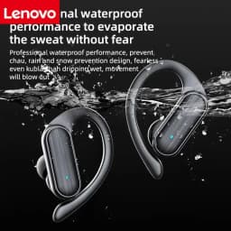 Original Lenovo  Wireless Business Headphone Ear-Hook HIFI Bass Noise Cancelling Earphone With Mic Earbuds Sport Game Headse