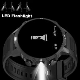 Men's Smartwatch, for iPhone and for Android Systems, Equipped with a TFT Display and LED Flashlight, Supports Multiple Sports