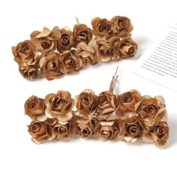 Mini Artificial Rose Bouquet Paper Fake Flowers for Home Decor Wedding Decoration Christmas New Year 2023 Ornaments Accessories