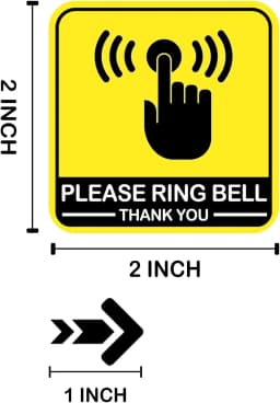 48pcsTiny Please Ring Bell Sticker Please Ring Bell Outdoor Sign Label Ring The Doorbell Sign Sticker 2inch