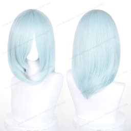 Anime 40cm Medium Basic Synthetic Bang Blond Cosplay Wig Black White Red Pink Green Brown Gold Blue Women Heat Resistant Hair