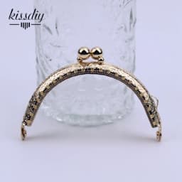 10 pcs 8.5CM Double Bead Metal Frame Coin Purse Kiss Clasp For Wallet Handle Clutch DIY Bag accessory 5 colors