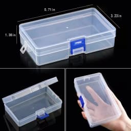 1Pcs Transparent Plastic Storage Jewelry Box Compartment Adjustable Container For Beads Earring Box Jewelry Rectangle Box Case