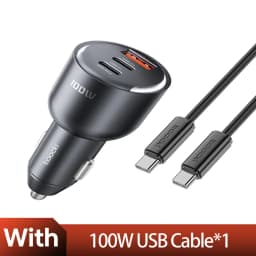 Toocki USB C Car Charger 100W Type C Fast Charge PPS PD3.0 LED Light Car Phone Charger For iPhone 15 Xiaomi Huawei Samsung