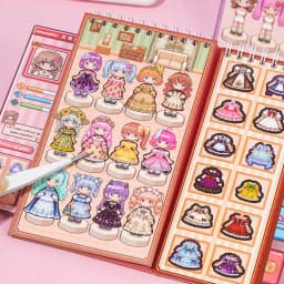 20 Pcs Cartoon Pixel Die Cut Sticker Book DIY Journal Planner Decorative Scrapbooking Stickers for Laptop Student Stationery
