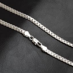 Nice 925 Sterling Silver 5MM Full Sideways Chain Necklace For Women Men Fashion Jewelry Sets Wedding Gift