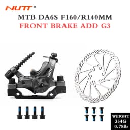 NUTT DA6S Mountain Bike Dual Piston Drive Disc Brake Caliper 160mm Rotor Mechanical Line Pull Disc Brake Scooter Bicycle Parts