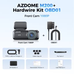 AZDOME Dash Cam M200 1080P FHD Wifi Car Camera English Voice Control Car DVR Night Vision G-Sensor 24H Parking Monitor