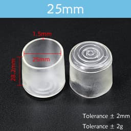 Transparent Rectangle 15-40mm Round 10-76mm Oval Chair Leg Caps Clear PVC Non-Slip Furniture Table Cover Feet Sock Protector Pad
