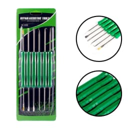 6Pcs PCB Desoldering Aid Tool Kit Soldering Welding Aid Assist Tool Cleaning Repair Tool Scraper Awl Brush Fork Hook Push Rod