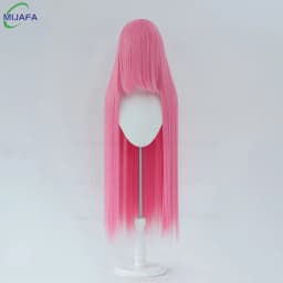 Very High Quality 600g 68 Colors 40 Inch 100cm Long Straight Cosplay Wig With Bangs Heat Resistant Hair Anime Wigs + Wig Cap
