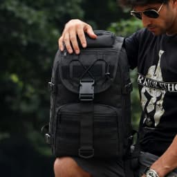 35L Mountaineering Backpack Tactical with MOLLE System Bags Water Resistant Hiking Rucksack for Alpine Trekking Camping Survival Gear Load Reduction Design