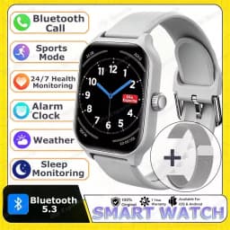 2026 New Smart Watch Bluetooth Call Message Reminder 24 Hour Health Monitoring Smart Watch Gift for Men and Women Ht22