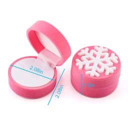 1PCS Mini Velvet Ring Box Creative Jewelry Case Holder Ring Earring Display Box for Wedding Proposal Engagement Birthday Gift
