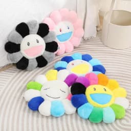Cozy Sunflower Plush Cushion Creative Smile Rainbow Sunflower Cushion Sofa Decorative Pillow Bedroom Back Plush Accessories Gift