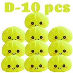 2026 New Luminous Colored Steamed Dumpling Squishy Toy, Soft Silicone Decompression LED Night Light, Glowing Squeeze Lamp for An