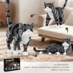 Dog Cat Micro Building Blocks Balody Animal Pets Beagle Ragdoll Tabby Cat Model Assembly Puzzle Mini Brick Figure Toy for Gift