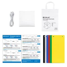 PULUZ 20cm Mini 2 LED Panels Folding Portable 1100LM Light Photo Lighting Studio Shooting Tent Box Kit with 6 2 Colors Backdrops