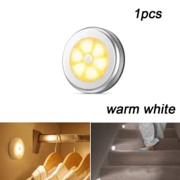 6LED Beads Sensor Night Light PIR Infrared Motion LED Bulb Auto On and Off Closet Battery Power For Home Wall Lamp Cabinet Stair
