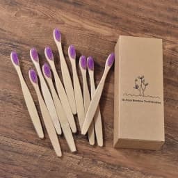 10Pcs Bamboo Toothbrush Eco Friendly Wooden Tooth Brush BPA Free Soft Bristle Tip Charcoal Adults Oral Care Toothbrushes
