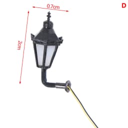 Miniature Christmas Street Lamp Post LED Lights Park Bench & Streetlight Micro Landscape Fairy Garden Ornament Dollhouse Decor