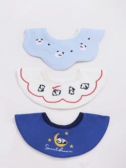 3Pcs Baby Crown Waterproof Saliva Bibs, 360 ° Rotatable Design - Specially Designed for Drooling Babies, Prevents Wetting of Clothes. Made of Pure Cotton with Exquisite Embroidery Craftsmanship. the Perfect Gift for Babies for Parties, Christmas, Thanksgiving, and New Year.
