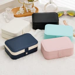 1pc Simple Portable Travel Jewelry Storage Box For Bracelets Earrings, Rings And Studs