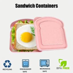 1/3pcs Reusable Bento Sandwich Box Set with Lid Microwave Safe Stackable Container for School Outdoor Picnic Kitchen Organizer