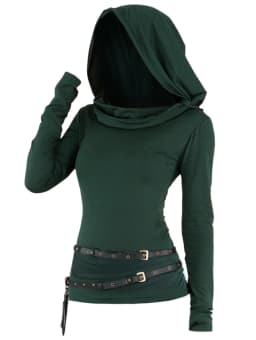 Tribal Geometric Stripe Panel Hooded Knit Top Long Sleeve Mock Button Knitted Women Casual Ethnic Top With Hood