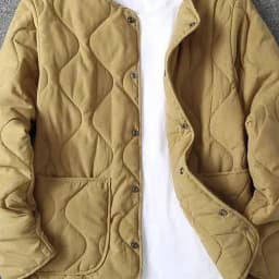 Autumn Winter O-neck Quilted Jacket Men's Versatile Green Retro Thickened Coat Men Techwear Button Up Oversize Jacket