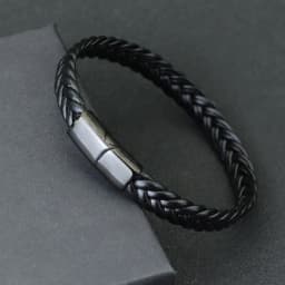 New Men Leather Bracelet Unfading Stainless Steel Braclet For Hombre Surf Cable Braslet Husband Gift Braided Bijoux Homme Joias