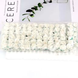 144PCS 1.5 cm Artificial Mini Paper Rose Bouquet For Scrapbooking For Wedding Party Decoration Cheap Artificial Rose Flowers