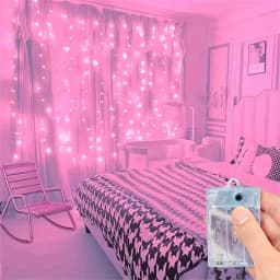 3/6m Curtain LED String Lights Garland Battery Power Festoon 8 Modes Fairy Garland Lights Christmas Decoration for Bedroom Home