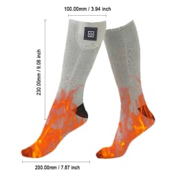 Electric Heated Socks (No Battery) 3 Level Temperature Winter Warm Thermal Socks Cold-Proof Washable for Cycling Camping Skating