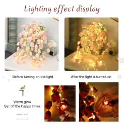 1/5/PC LED Deco Light Sring Artificial Lily of the Valley Flower Wedding Party Home Backdrop Romantic Party Decor Holiday Lamp