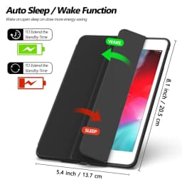 For Apple iPad Mini 1 2 3 4 5 1st 2nd 3rd 4th 5th Gen, Magnetic Flip Smart Cover for iPad Mini 1/2/3/4/5 7.9-inch Soft TPU Case