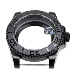 Black Brushed Bezel Watch Case with Sapphire Crystal Water Resistant for NH35 Nh36 Nh34 Automatic Mechanical Movement SKX Mods