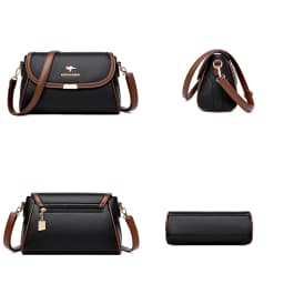 Solid Color High Quality Leather Small Shoulder Bagsfor Women 2024 New Messenger Bags with StrapDesigner Crossbody Bag Sac AMain