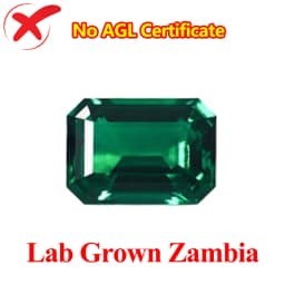 Top Quality Lab Grown Zambia Gemstone Emerald Shape Loose Gemstones Colombia For Jewelry Making with AGL Certificate