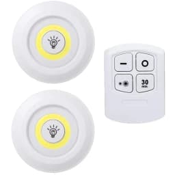 Dimmable LED Under Cabinet Light with Remote Control Battery Operated LED Closets Lights Wardrobe Bathroom Lighting Night Light