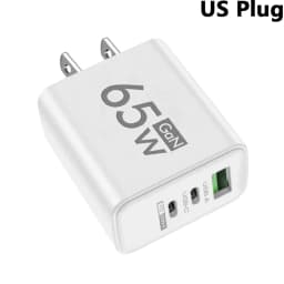 GaN 65W USB C Wall Charger Mobile Phone PD Type C Quick Charger Power Adapter for Samsung Xiaomi iPhone Fast Charging carregador
