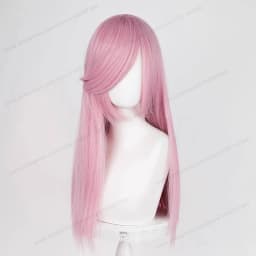 60cm Long Straight Cosplay Synthetic Wig With Bangs Golden Yellow Green Blonde Purple Heat Resistant Hair Anime Wigs + Wig Cap