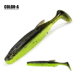 Rosewood TPR Floating Shad Bait 6cm 7.5cm Paddle T Tail Soft Fishing Lure Swimbait Artificial Rubber Fish Bass Trout Pike Perch